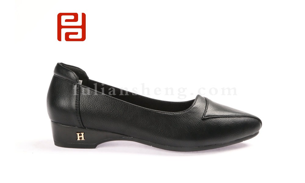 福連升休閑商務女鞋防水布鞋坡跟軟底工裝鞋20春圖片