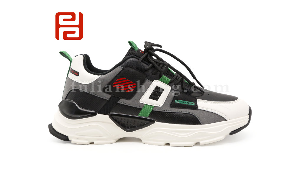 福連升2020冬季新款男輕彈防滑撞色老爹鞋休閑運動鞋圖片