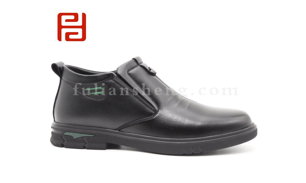 福連升2020冬季新款中年圓頭休閑商務上班工作鞋子職業裝男鞋圖片