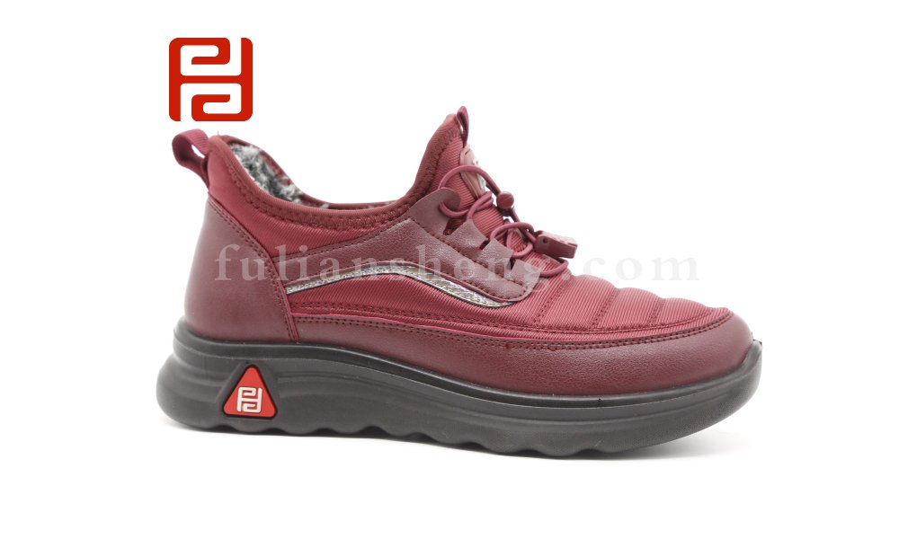 福連升2020冬透氣軟彈舒適防滑保暖波紋松糕底健步鞋圖片