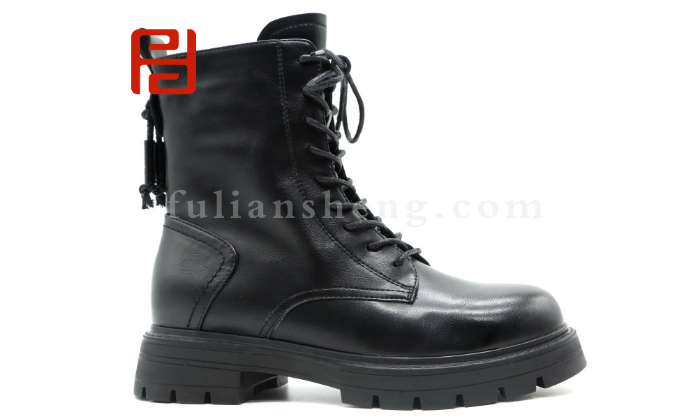 福連升冬季休閑女鞋時尚中幫馬丁靴老北京布鞋