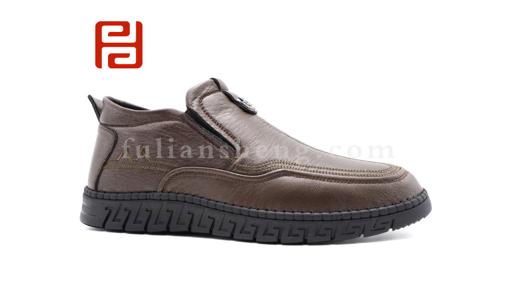 福連升冬季新款休閑生活男鞋舒適休閑手縫鞋