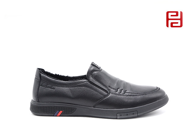 福連升休閑鞋冬保暖加絨一腳蹬商務男鞋舒適合腳