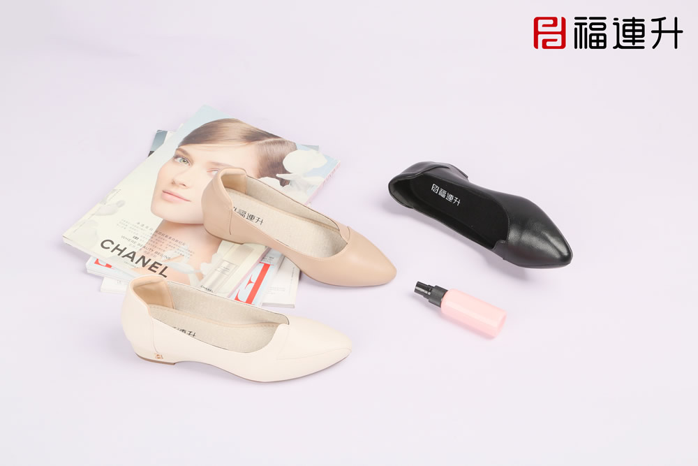 福連升休閑商務女鞋防水布鞋坡跟軟底工裝鞋20春(圖2)