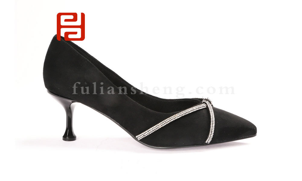 福連升優(yōu)雅高跟女鞋 羊猄布鞋面舒適單鞋老北京布鞋(圖4)