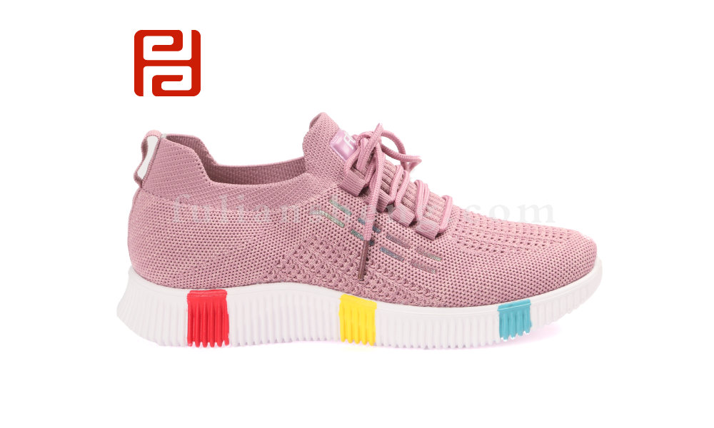 福連升女士飛織透氣運(yùn)動(dòng)鞋一腳蹬系帶椰子鞋老北京布鞋(圖2)