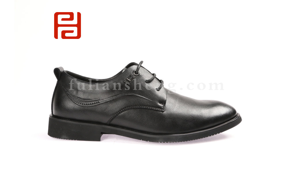 福連升商務版男鞋系帶正裝工作鞋 老北京布鞋(圖2)