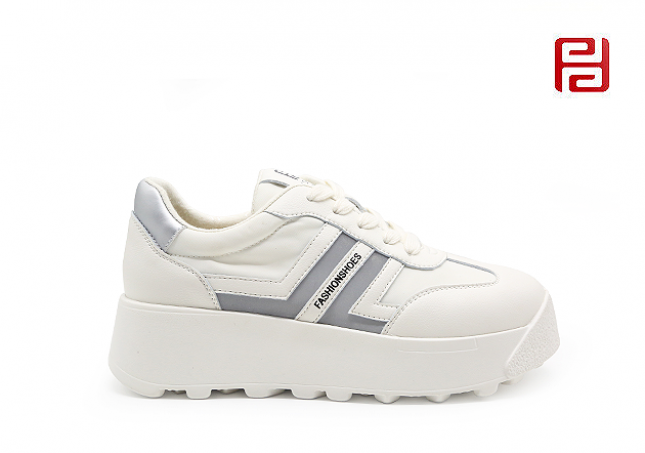 福連升2021秋季新款厚底百搭小白鞋休閑女鞋增高新款面包鞋